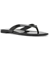 Kate Spade New York Spade Flower Patent Leather Flip Flop In Black