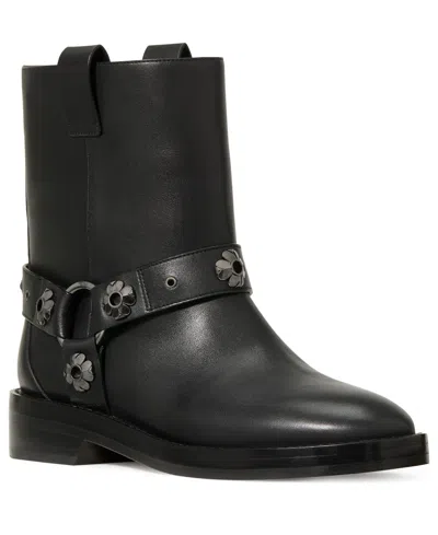 Kate Spade Women's Spade Flower Garden Suede Moto Boots In Black