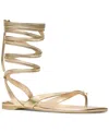 Kate Spade New York Spade Flower Metallic Leather Gladiator Sandal In Pale Gold