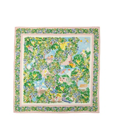 Kate Spade Women's Springtime Gardens Silk Square Scarf