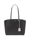 Kate Spade New York Suite Crossgrain Leather Work Tote In Black