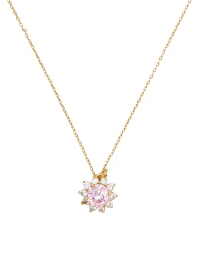 Kate Spade Women's Sunny Halo Goldtone & Cubic Zirconia Pendant Necklace In Light Rose