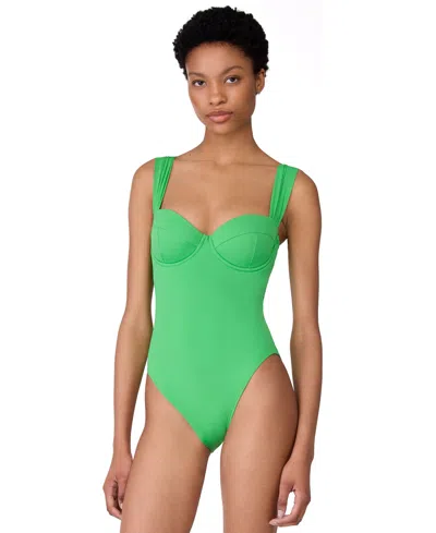 Kate Spade New York One Piece Swimsuit In Green