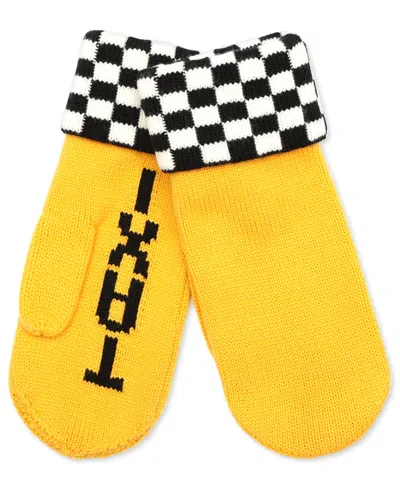 Kate Spade Women's Taxi Checkboard Mittens In Omelette