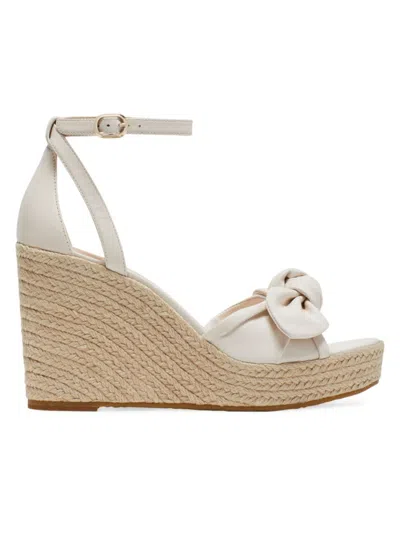 Kate Spade Women's Tianna 88mm Leather Espadrille Wedge Sandals In Parchment