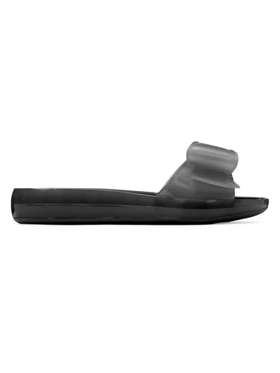 Kate Spade Women's Tie The Knot Translucent Slides In Black