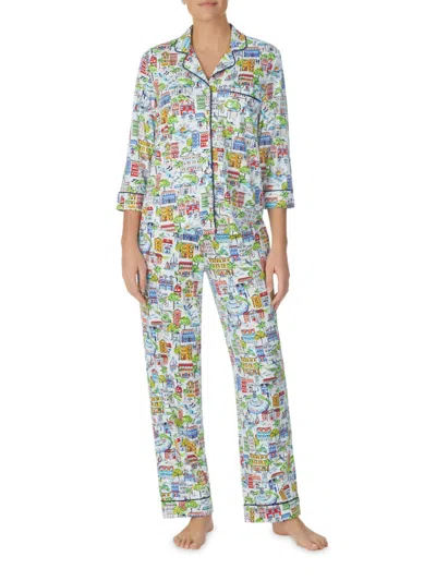 Kate Spade Women's Town Buildings Pajamas In City Scape