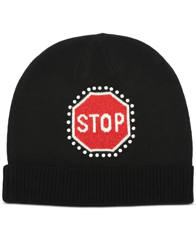 Kate Spade Women's Traffic Sign Beanie In Black
