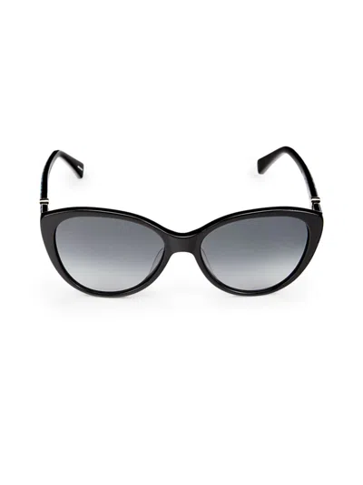 Kate Spade Women's Visalia 55mm Cat Eye Sunglasses In Black