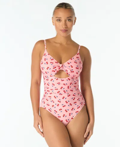 Kate Spade Women's V-neck One-piece Swimsuit In Pink