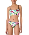 Kate Spade Womens Cropped Tank Bikini Top High Cut Bottoms In White