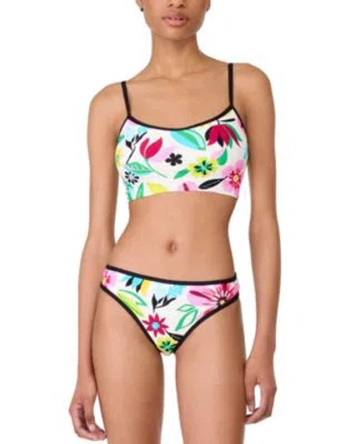 Kate Spade Womens Cropped Tank Bikini Top High Cut Bottoms In White