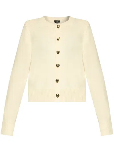 Kate Spade Wool Cardigan In Nude