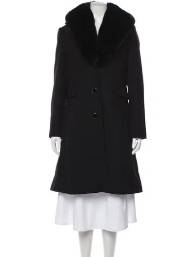 Pre-owned Kate Spade Wool Coat In Black