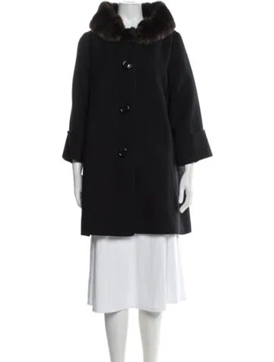 Pre-owned Kate Spade Wool Coat In Black
