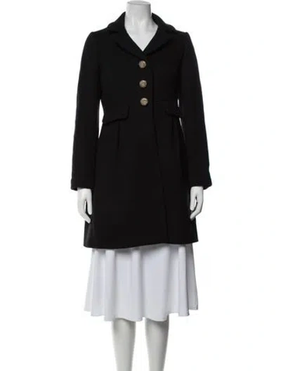 Pre-owned Kate Spade Wool Coat In Black