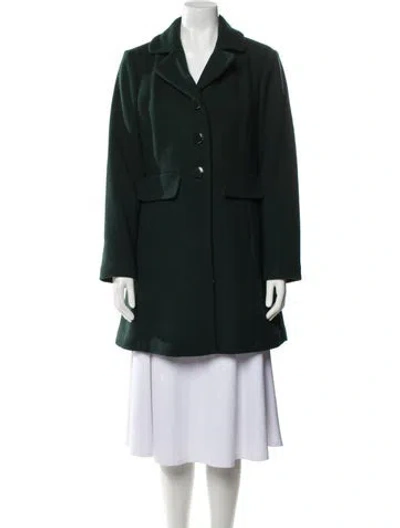 Pre-owned Kate Spade Wool Coat In Green