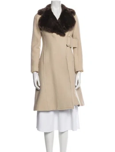 Pre-owned Kate Spade Wool Coat In Neutral
