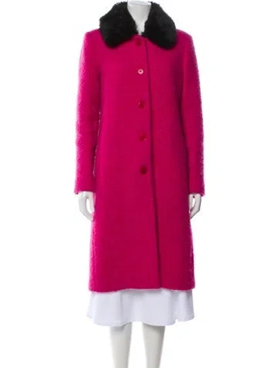 Pre-owned Kate Spade Wool Coat In Purple