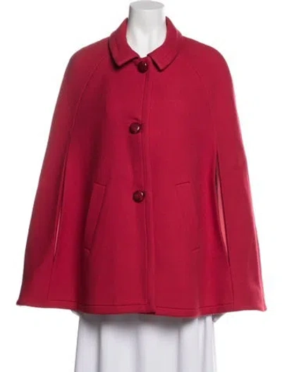 Pre-owned Kate Spade Wool Coat In Red