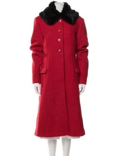 Pre-owned Kate Spade Wool Coat In Red