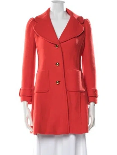 Pre-owned Kate Spade Wool Coat In Red