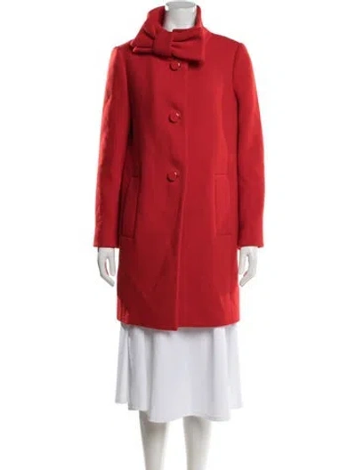 Pre-owned Kate Spade Wool Coat In Red