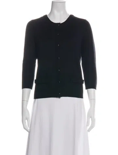 Pre-owned Kate Spade Wool Crew Neck Sweater In Black