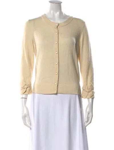 Pre-owned Kate Spade Wool Crew Neck Sweater In Neutrals