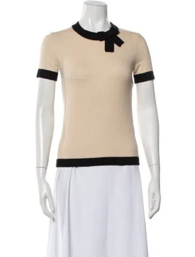 Pre-owned Kate Spade Wool Crew Neck Sweater In Neutrals