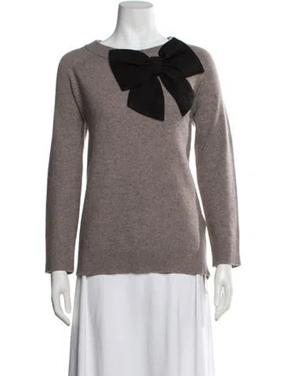 Pre-owned Kate Spade Wool Crew Neck Sweater In Neutrals