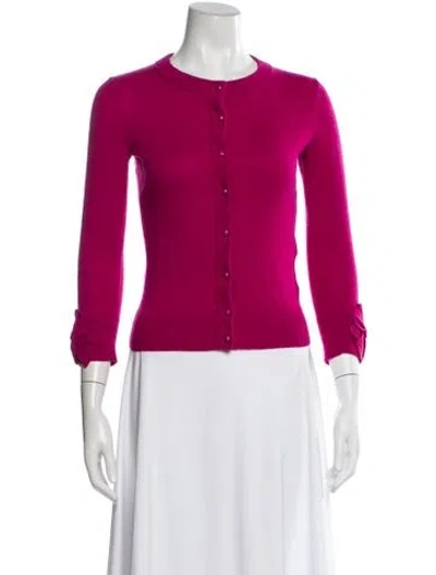 Pre-owned Kate Spade Wool Crew Neck Sweater In Pink