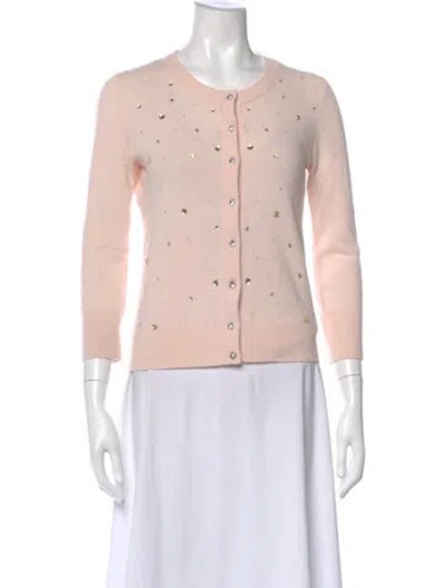 Pre-owned Kate Spade Wool Crew Neck Sweater In Pink