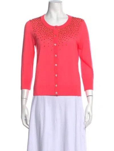 Pre-owned Kate Spade Wool Crew Neck Sweater W/ Tags In Pink