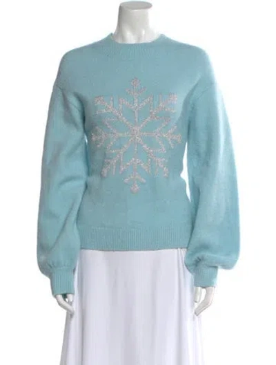 Pre-owned Kate Spade Wool Graphic Print Sweater