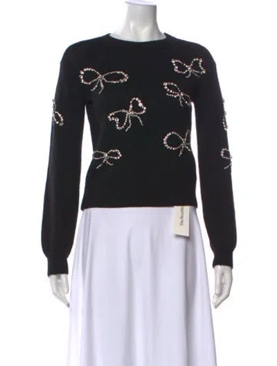 Pre-owned Kate Spade Wool Graphic Print Sweater In Black