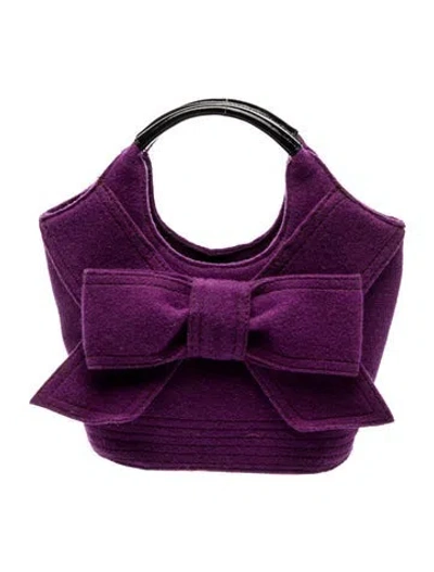 Pre-owned Kate Spade Wool Hobo In Purple
