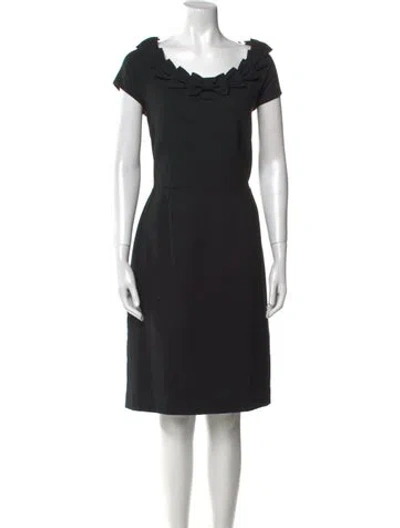 Pre-owned Kate Spade Wool Knee-length Dress In Black
