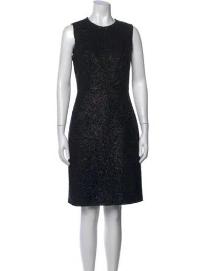 Pre-owned Kate Spade Wool Knee-length Dress In Black/metallic