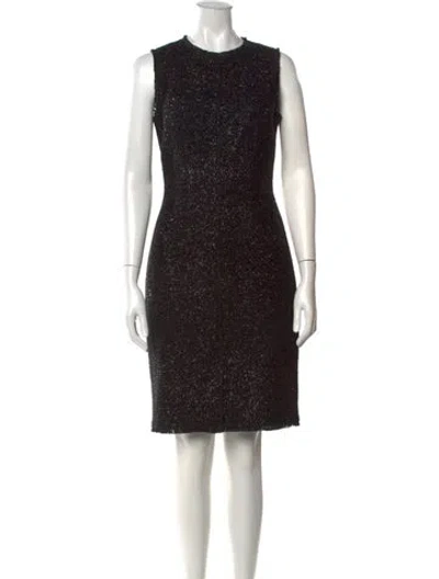 Pre-owned Kate Spade Wool Knee-length Dress In Black/metallic