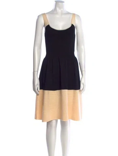 Pre-owned Kate Spade Wool Knee-length Dress In Black/neutrals
