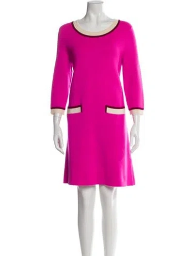 Pre-owned Kate Spade Wool Knee-length Dress In Pink