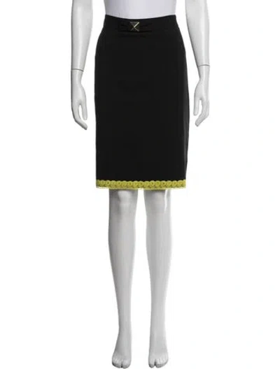 Pre-owned Kate Spade Wool Knee-length Skirt In Black