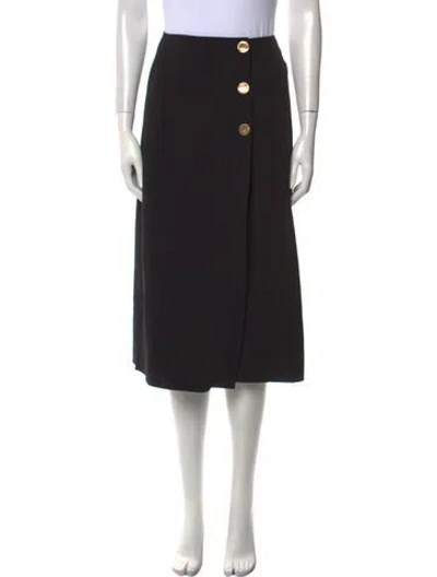 Pre-owned Kate Spade Wool Midi Length Skirt In Black