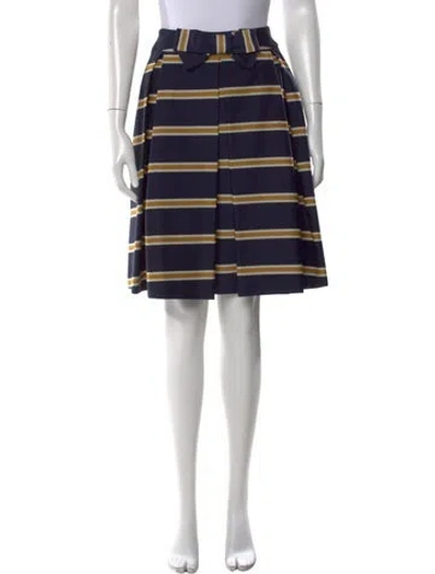 Pre-owned Kate Spade Wool Midi Length Skirt In Blue