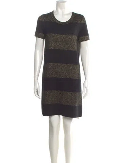 Pre-owned Kate Spade Wool Mini Dress In Black