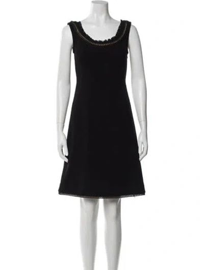 Pre-owned Kate Spade Wool Mini Dress In Black