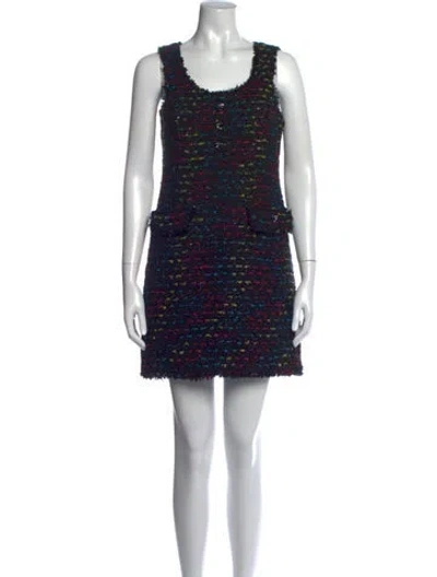 Pre-owned Kate Spade Wool Mini Dress In Black