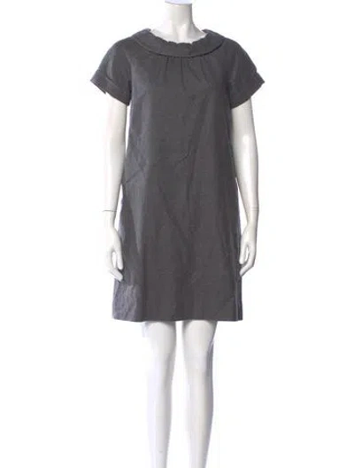Pre-owned Kate Spade Wool Mini Dress In Gray