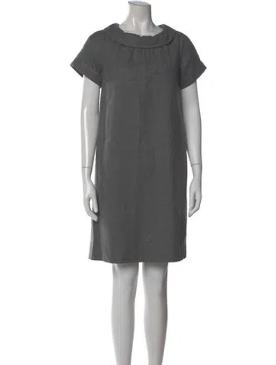 Pre-owned Kate Spade Wool Mini Dress In Gray